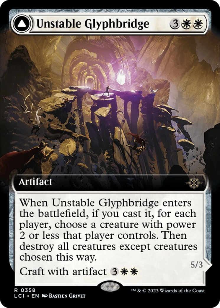 Unstable Glyphbridge // Sandswirl Wanderglyph (Extended Art) [The Lost Caverns of Ixalan] | Good Games North