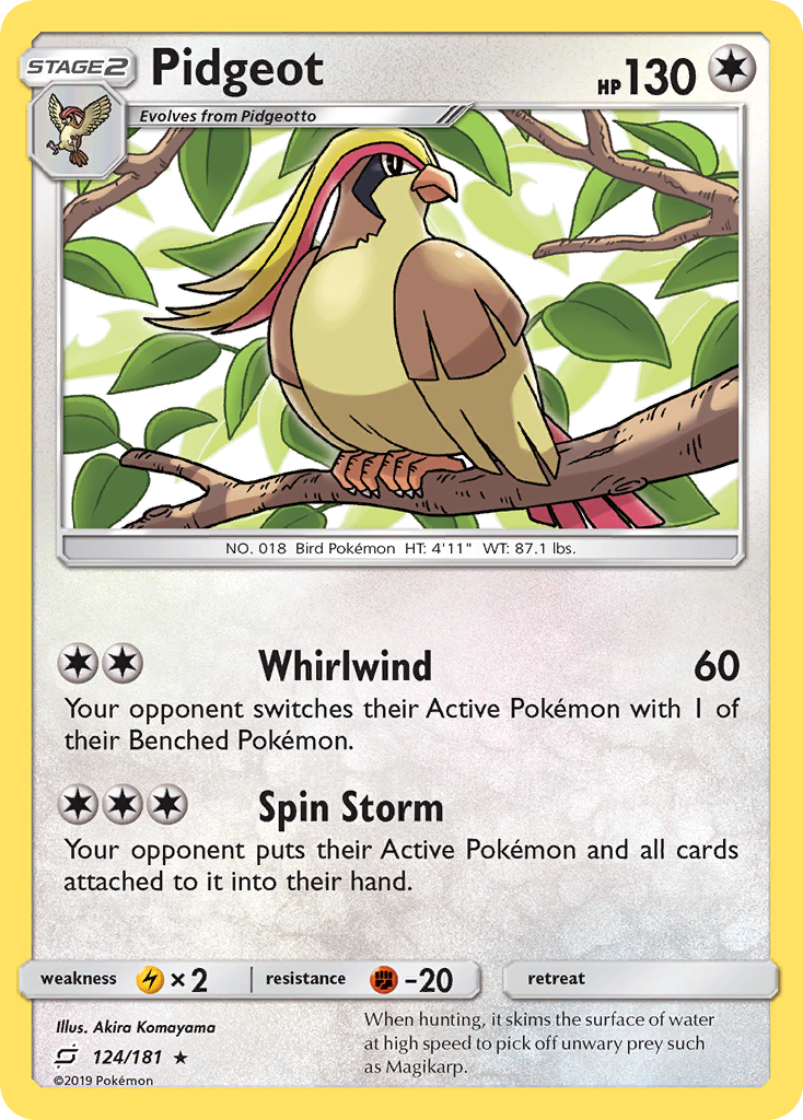 Pidgeot (124/181) [Sun & Moon: Team Up] | Good Games North
