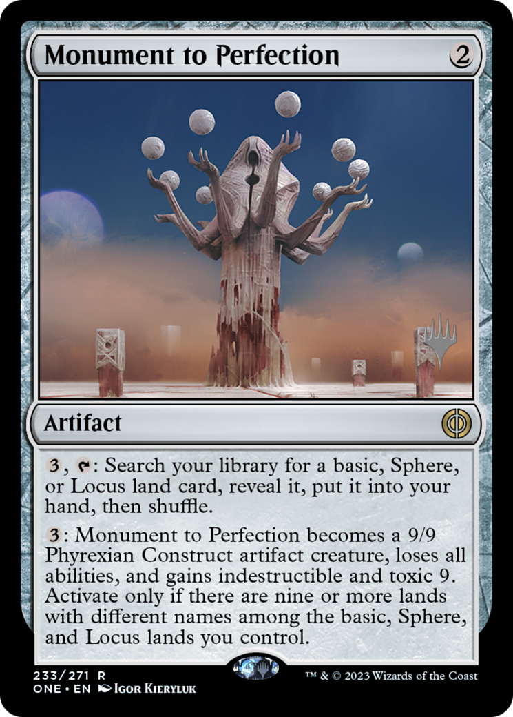 Monument to Perfection (Promo Pack) [Phyrexia: All Will Be One Promos] | Good Games North