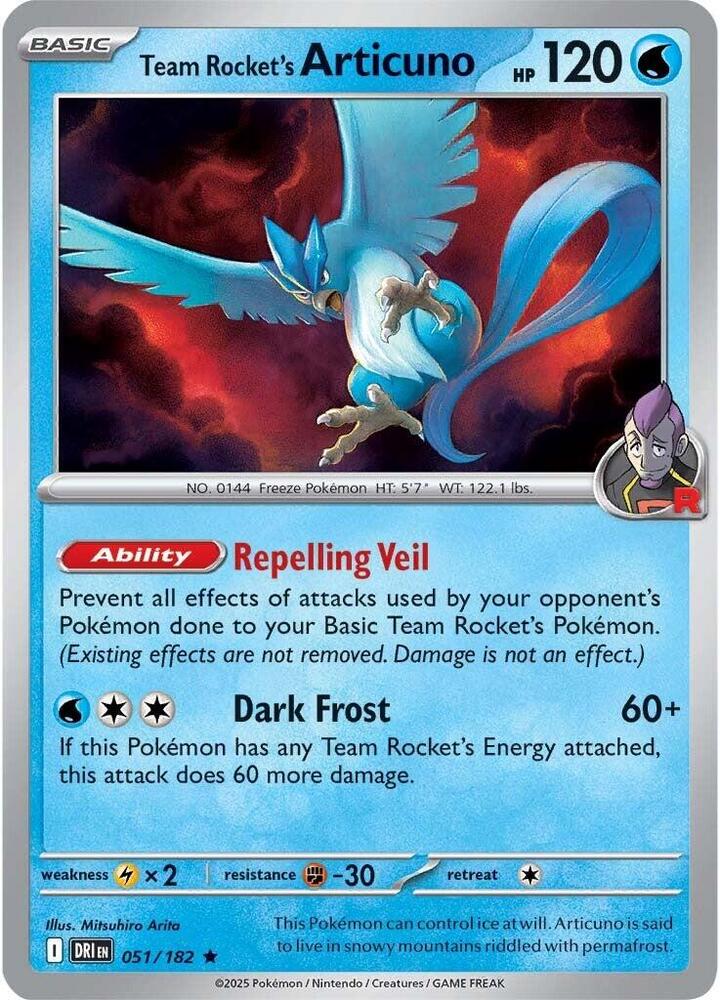 Team Rocket's Articuno 051/182 (SV10: Destined Rivals)  - Holofoil | Good Games North