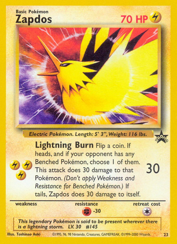 Zapdos (23) [Wizards of the Coast: Black Star Promos] | Good Games North