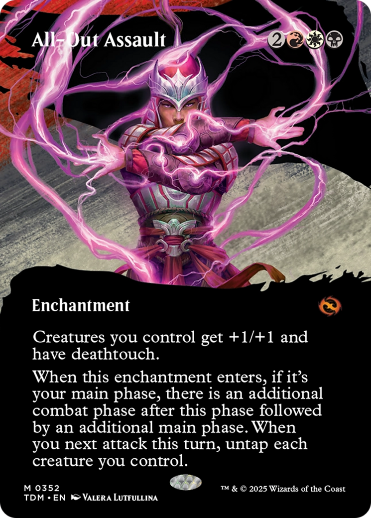 All-Out Assault (Borderless) [Tarkir: Dragonstorm] | Good Games North