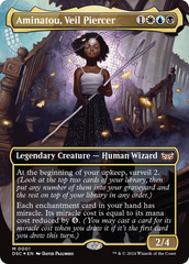 Aminatou, Veil Piercer (Borderless) [Duskmourn: House of Horror Commander] | Good Games North
