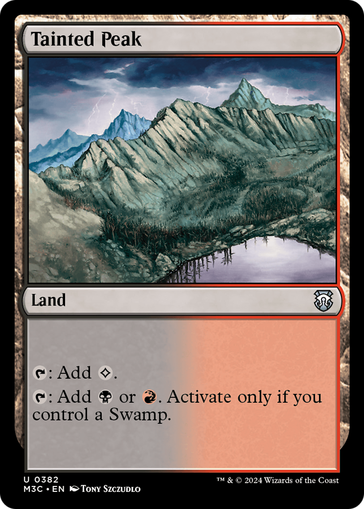 Tainted Peak (Ripple Foil) [Modern Horizons 3 Commander] | Good Games North