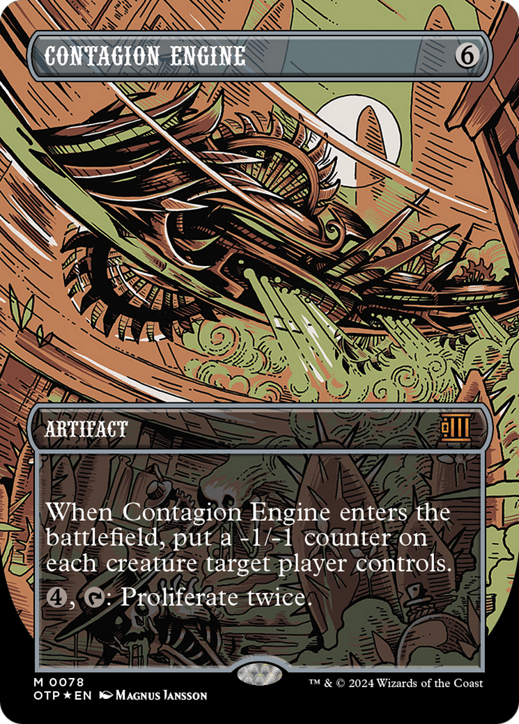 Contagion Engine (Textured Foil) [Outlaws of Thunder Junction: Breaking News] | Good Games North