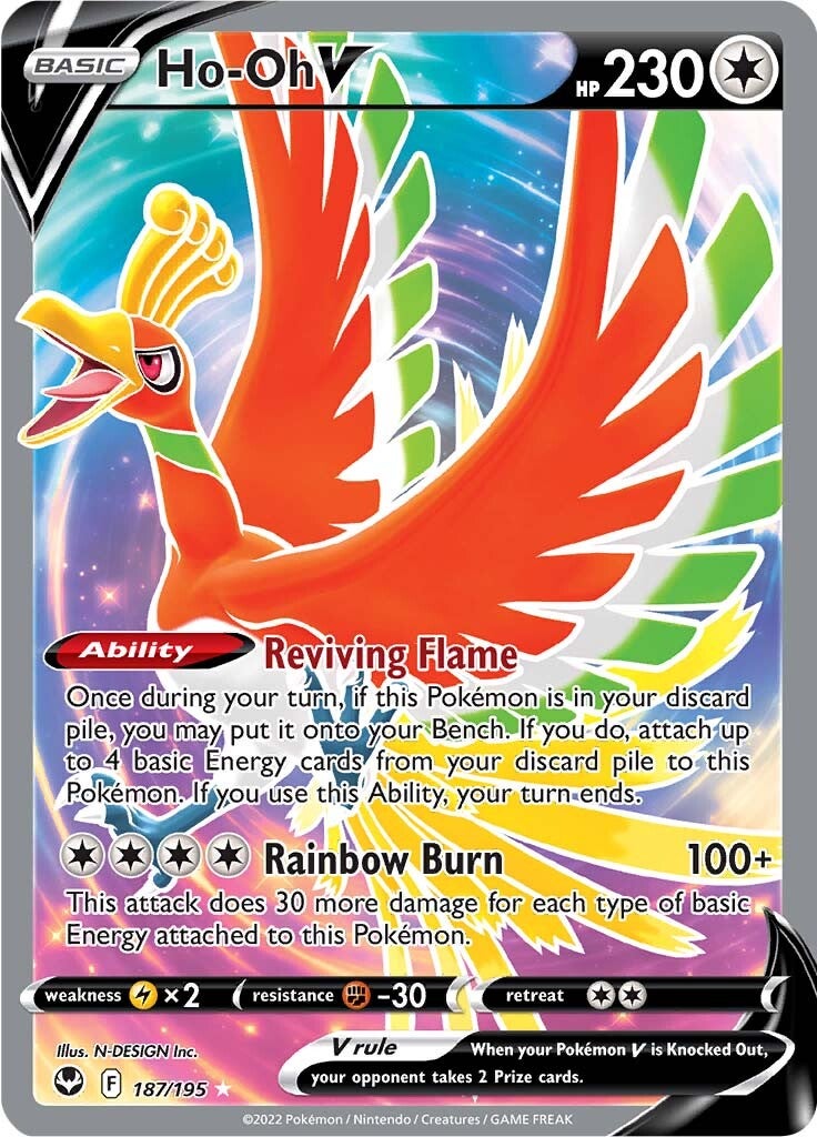 Ho-oh V (187/195) [Sword & Shield: Silver Tempest] | Good Games North
