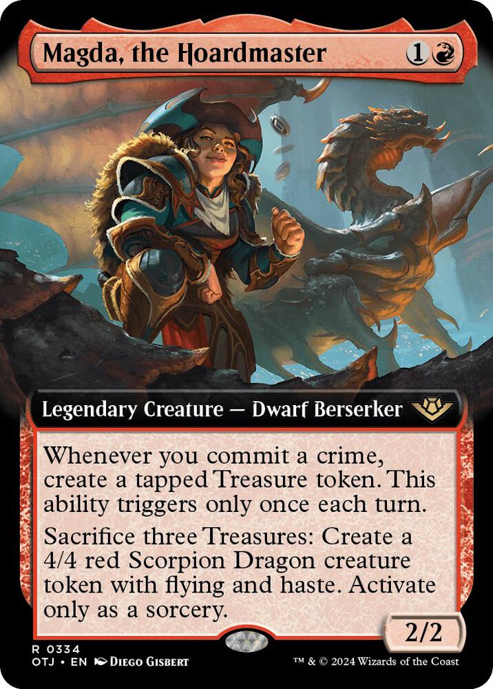 Magda, the Hoardmaster 334/286 (Outlaws of Thunder Junction)  - Extended Art Foil | Good Games North