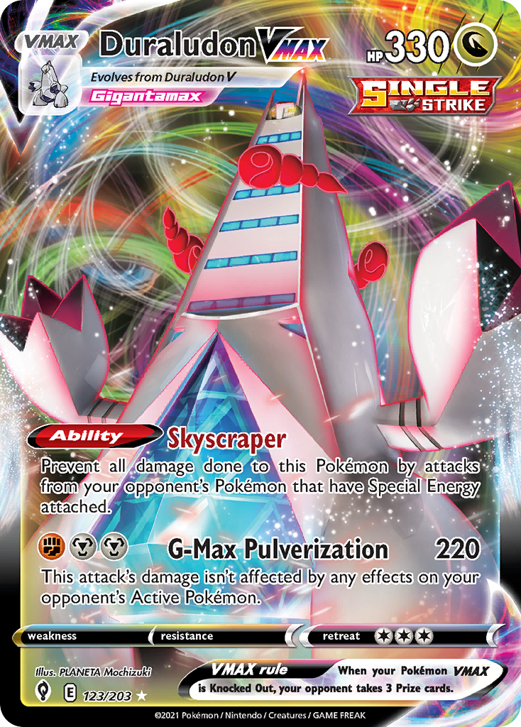Duraludon VMAX (123/203) (Jumbo Card) [Sword & Shield: Evolving Skies] | Good Games North