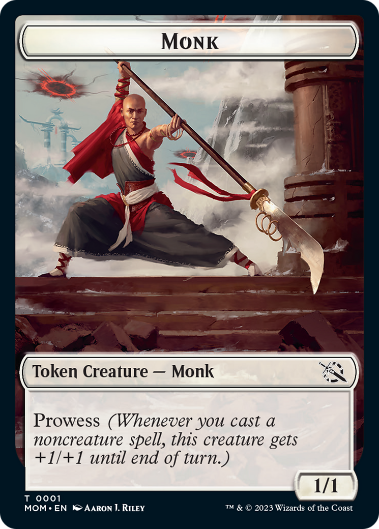 Monk // Knight Double-Sided Token [March of the Machine Tokens] | Good Games North