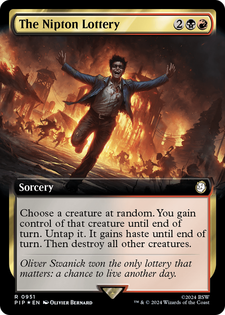 The Nipton Lottery (Extended Art) (Surge Foil) [Fallout] | Good Games North