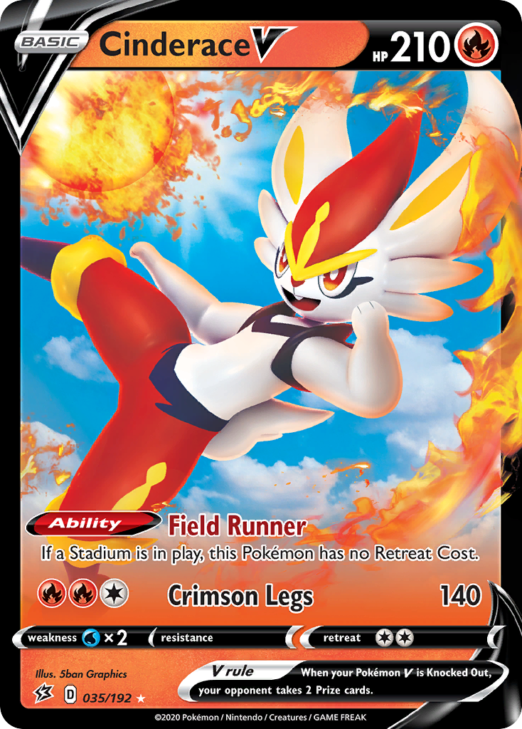 Cinderace V (035/192) [Sword & Shield: Rebel Clash] | Good Games North
