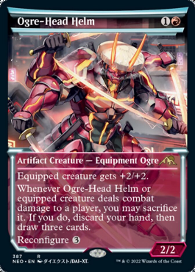 Ogre-Head Helm (Showcase Soft Glow) [Kamigawa: Neon Dynasty] | Good Games North