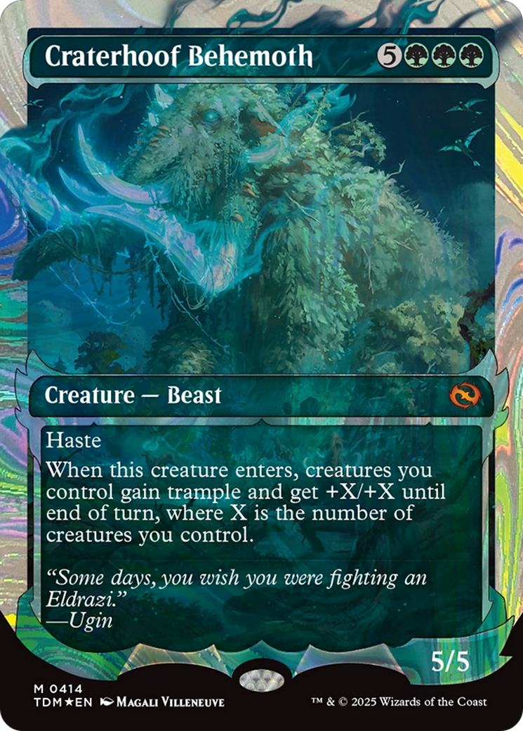 Craterhoof Behemoth (Showcase) (Halo Foil) [Tarkir: Dragonstorm] | Good Games North