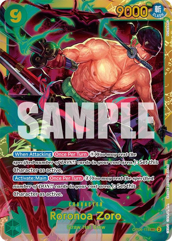 Roronoa Zoro OP06-118 (Wings of the Captain)  - Foil | Good Games North