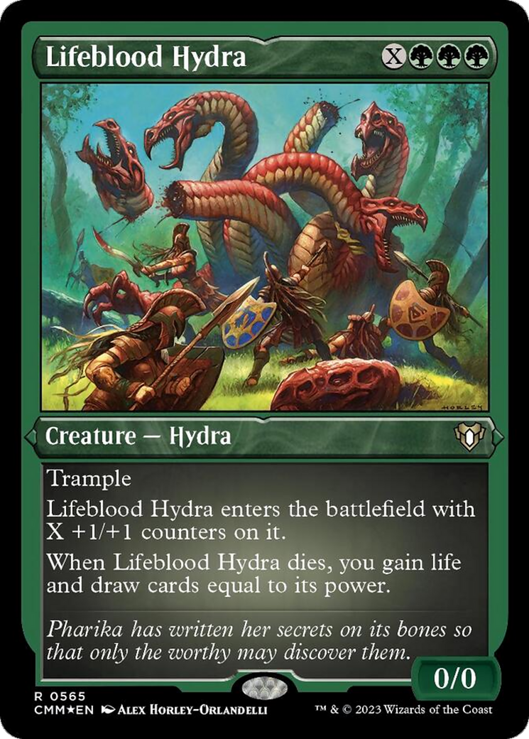 Lifeblood Hydra (Foil Etched) [Commander Masters] | Good Games North