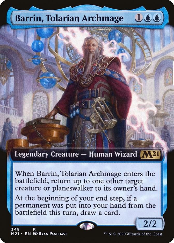 Barrin Tolarian Archmage Extended Art (Core Set 2021)  - Foil | Good Games North