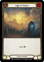 Sigil of Solace (Yellow) [U-WTR174] (Welcome to Rathe Unlimited)  Unlimited Rainbow Foil | Good Games North