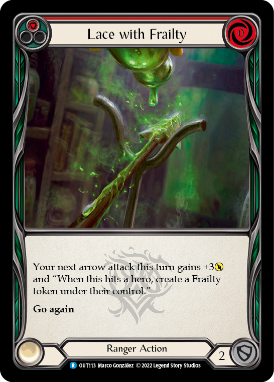 Lace with Frailty (Red) [OUT113] (Outsiders) | Good Games North