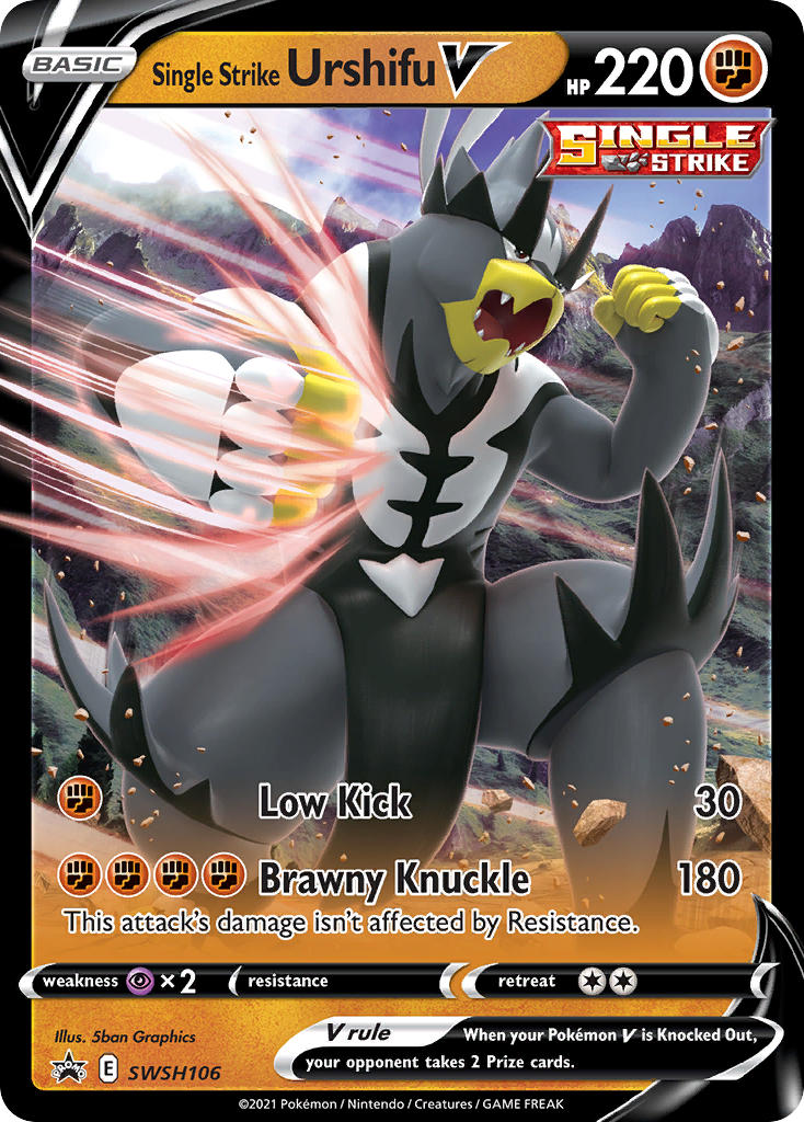 Single Strike Urshifu V (SWSH106) (Jumbo Card) [Sword & Shield: Black Star Promos] | Good Games North