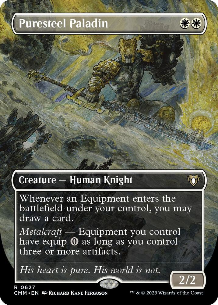 Puresteel Paladin Borderless (Commander Masters)  | Good Games North