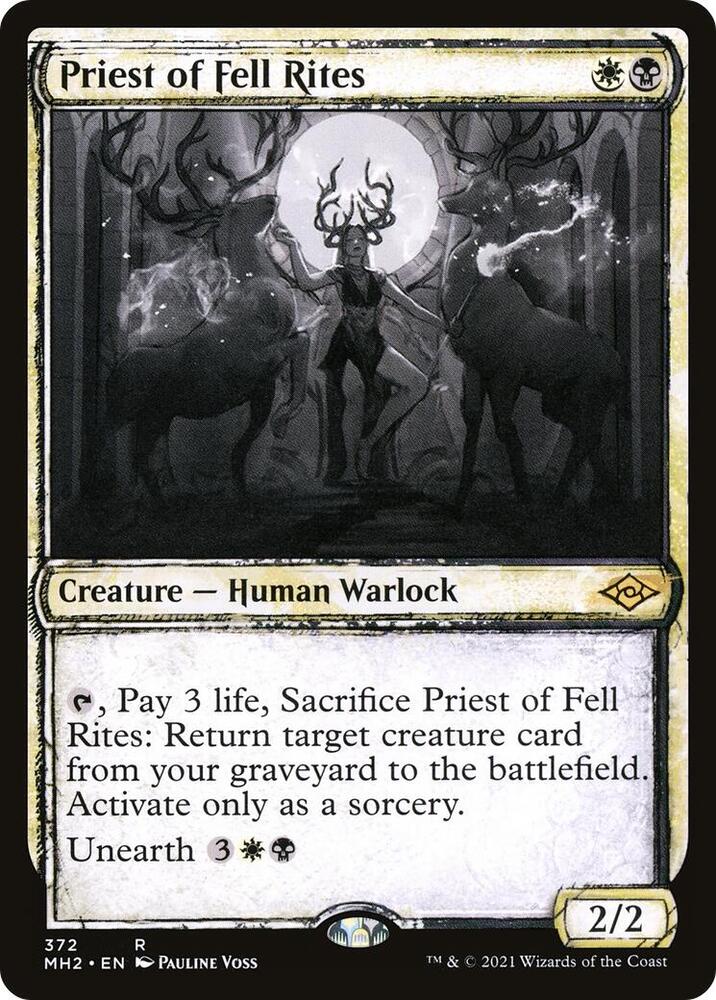 Priest of Fell Rites Showcase (Modern Horizons 2)  - Foil | Good Games North