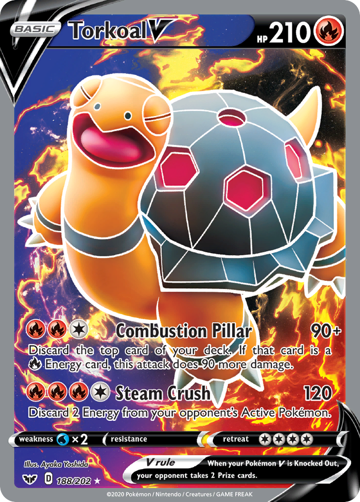 Torkoal V (188/202) [Sword & Shield: Base Set] | Good Games North