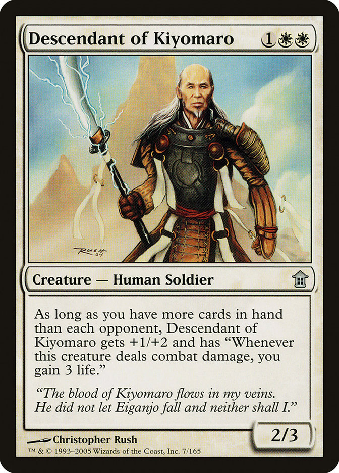 Descendant of Kiyomaro [Saviors of Kamigawa] | Good Games North
