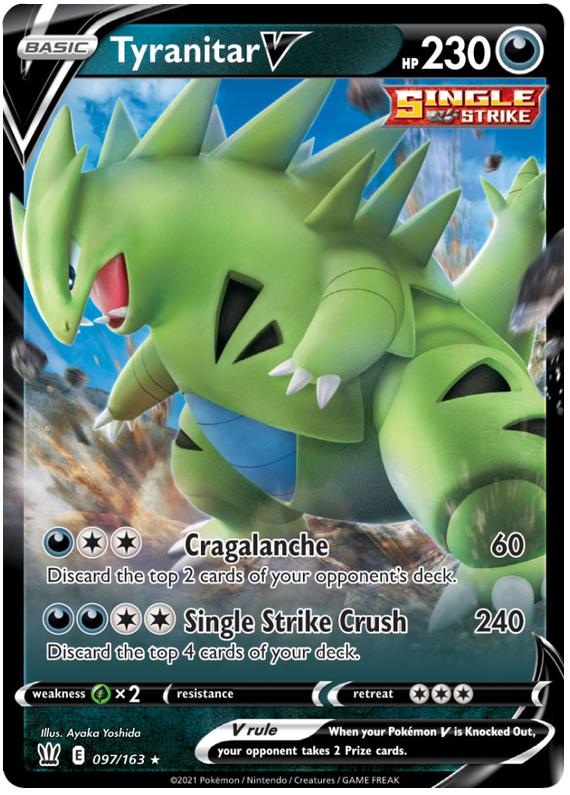 Tyranitar V (097/163) [Sword & Shield: Battle Styles] | Good Games North