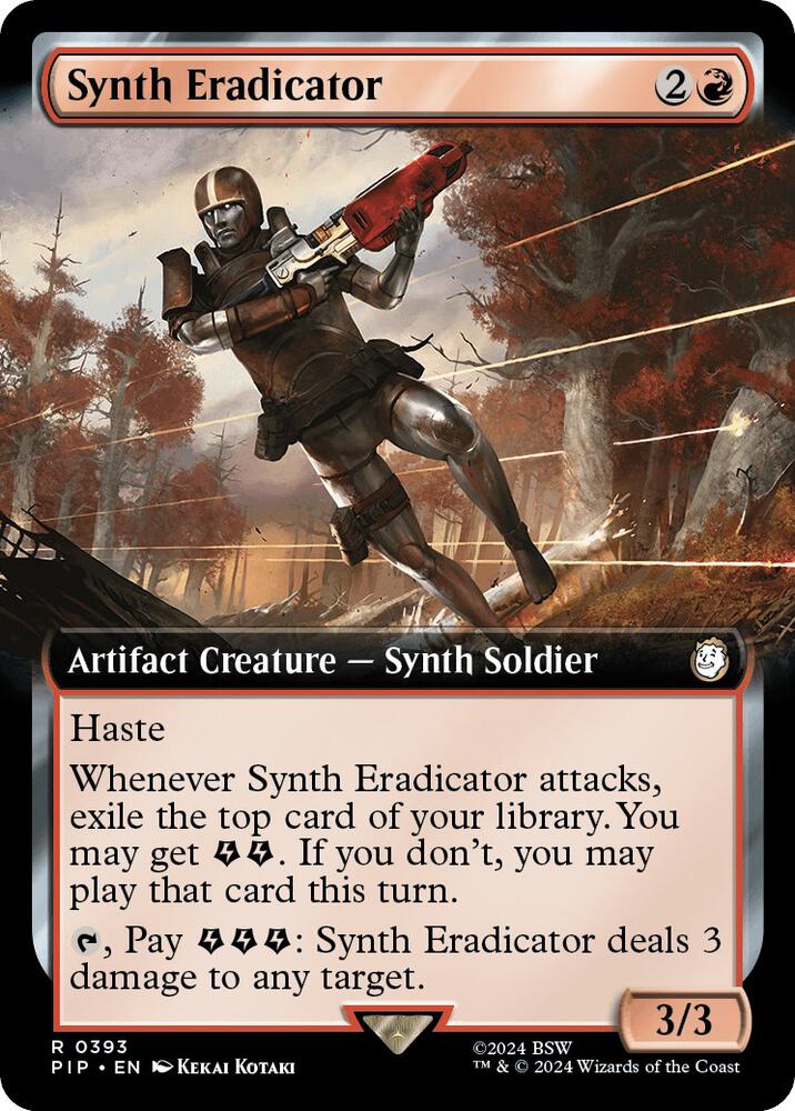 Synth Eradicator 393/326 (Universes Beyond: Fallout)  - Extended Art Foil | Good Games North