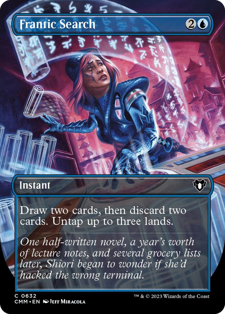 Frantic Search Borderless (Commander Masters)  - Foil | Good Games North