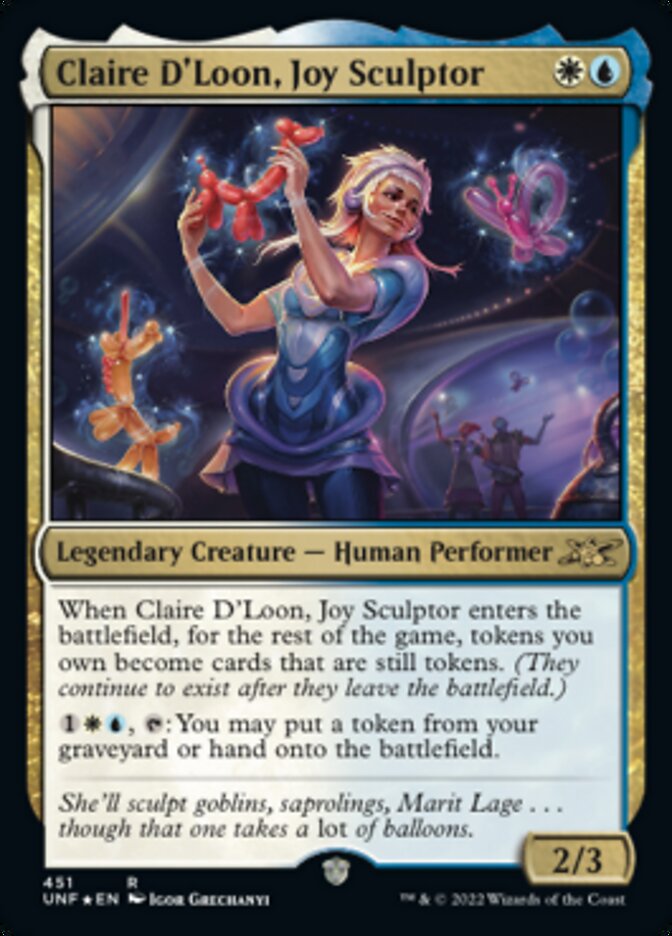 Claire D'Loon, Joy Sculptor (Galaxy Foil) [Unfinity] | Good Games North