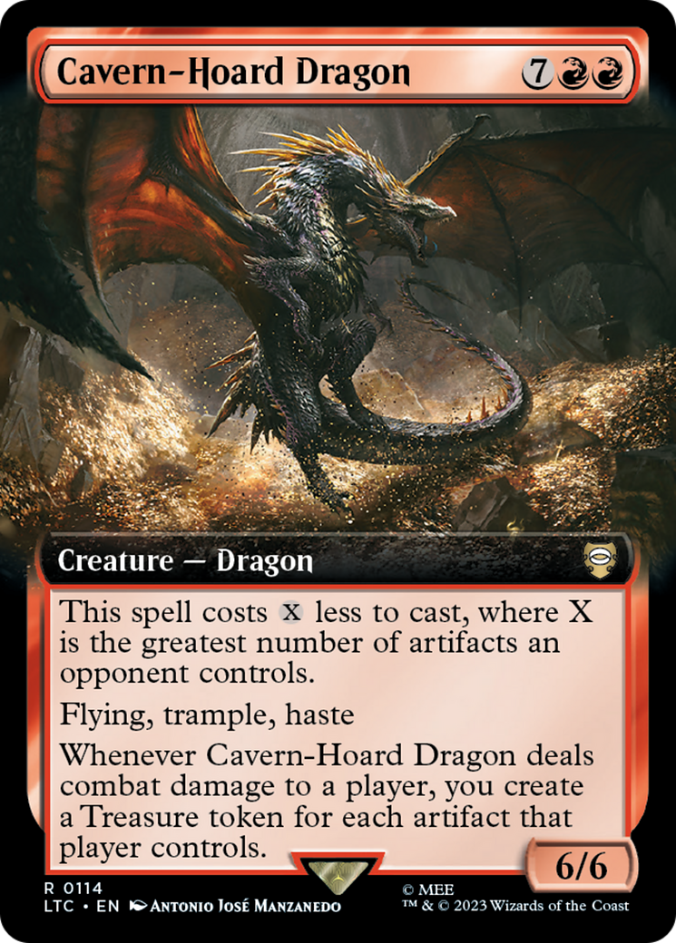 Cavern-Hoard Dragon (Extended Art) [The Lord of the Rings: Tales of Middle-Earth Commander] | Good Games North