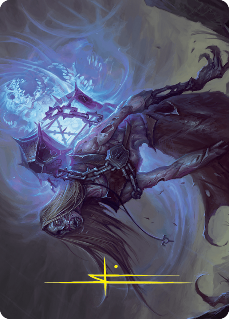 Soul-Shackled Zombie Art Card (9/54) (Gold-Stamped Signature) [Foundations Art Series] | Good Games North