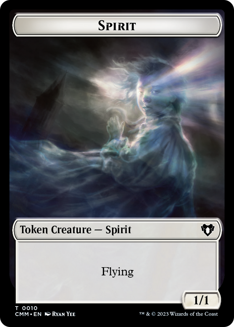 Spirit (0010) // Elemental (0037) Double-Sided Token [Commander Masters Tokens] | Good Games North