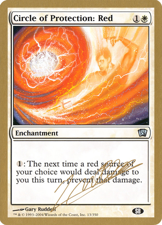 Circle of Protection: Red (Julien Nuijten) (SB) [World Championship Decks 2004] | Good Games North