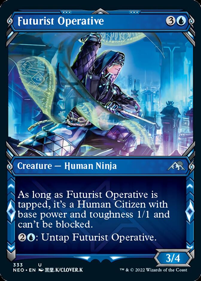 Futurist Operative (Showcase Ninja) [Kamigawa: Neon Dynasty] | Good Games North