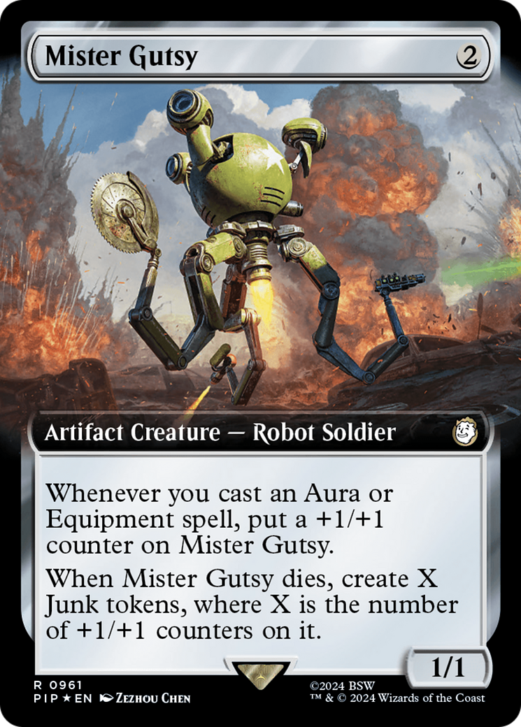 Mister Gutsy (Extended Art) (Surge Foil) [Fallout] | Good Games North