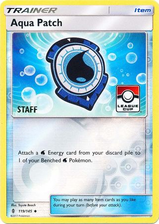Aqua Patch (119/145) (League Promo Staff) [Sun & Moon: Guardians Rising] | Good Games North