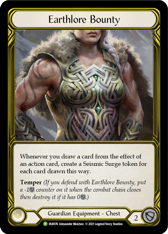 Earthlore Bounty (Golden) [FAB076] (Promo)  Cold Foil | Good Games North