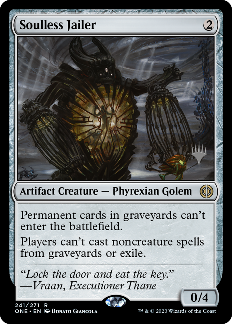 Soulless Jailer (Promo Pack) [Phyrexia: All Will Be One Promos] | Good Games North