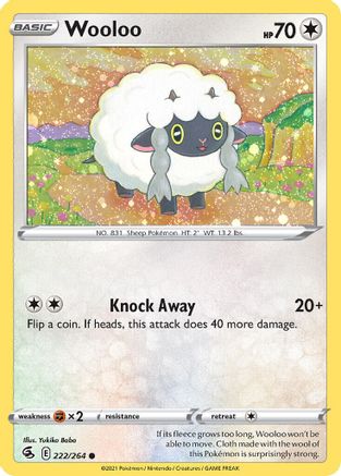 Wooloo (222/264) (Cosmos Holo) [Sword & Shield: Fusion Strike] | Good Games North