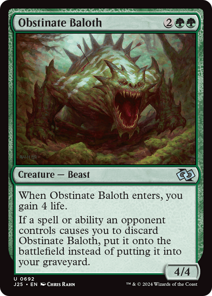 Obstinate Baloth [Foundations Jumpstart] | Good Games North