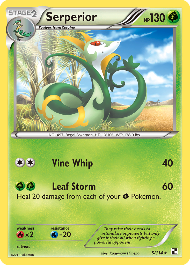 Serperior (5/114) (Green Tornado) (Theme Deck Exclusive) [Black & White: Base Set] | Good Games North