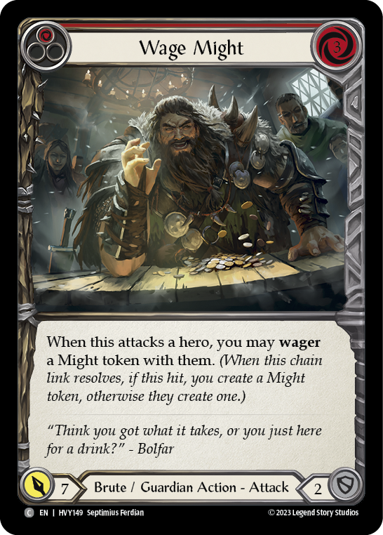 Wage Might (Red) [HVY149] (Heavy Hitters)  Rainbow Foil | Good Games North