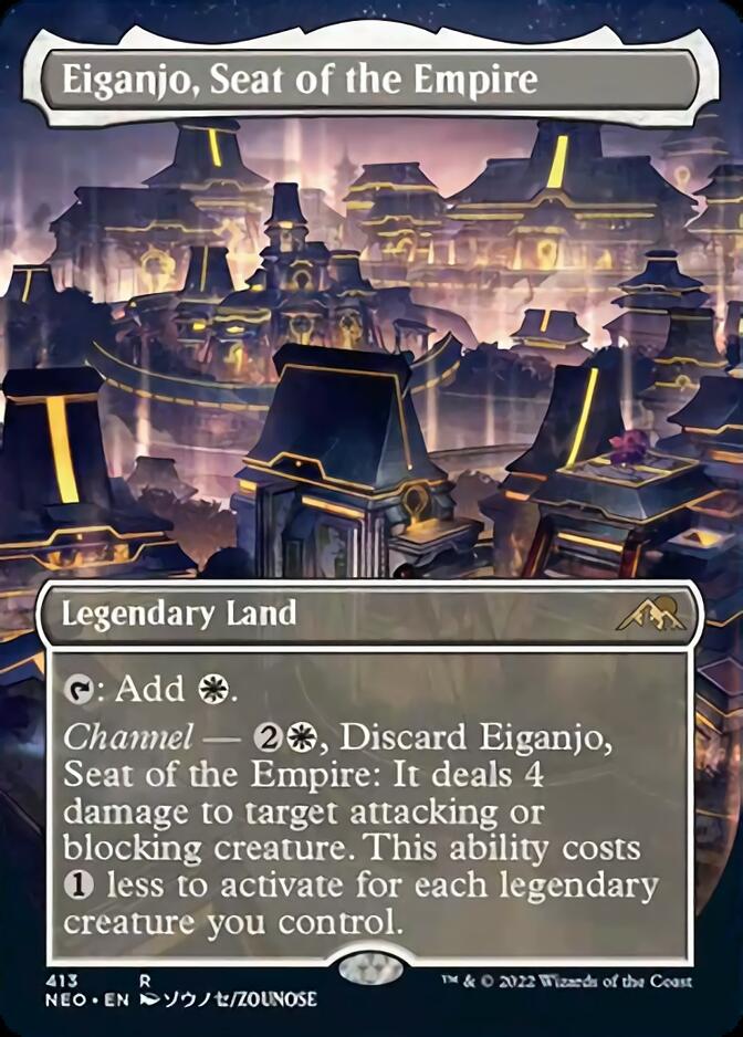 Eiganjo, Seat of the Empire (Borderless Alternate Art) [Kamigawa: Neon Dynasty] | Good Games North