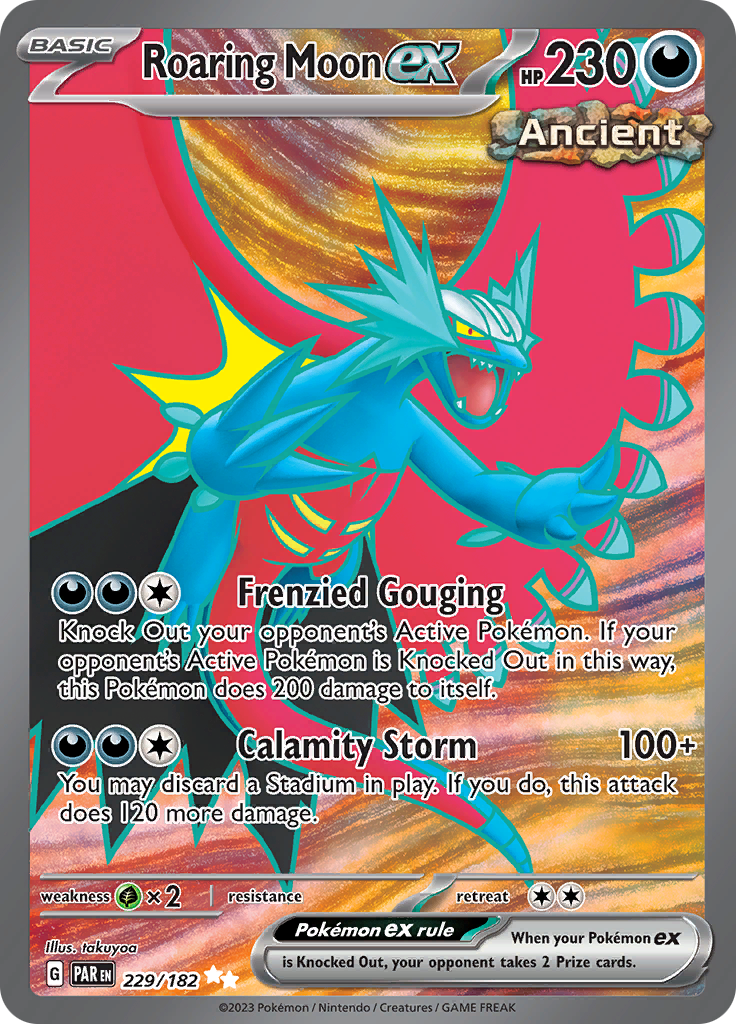 Roaring Moon ex (229/182) [Scarlet & Violet: Paradox Rift] | Good Games North