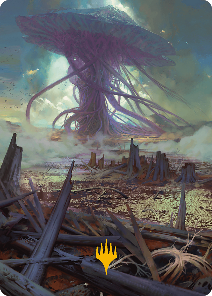 Swamp Art Card (Gold-Stamped Planeswalker Symbol) [Modern Horizons 3 Art Series] | Good Games North