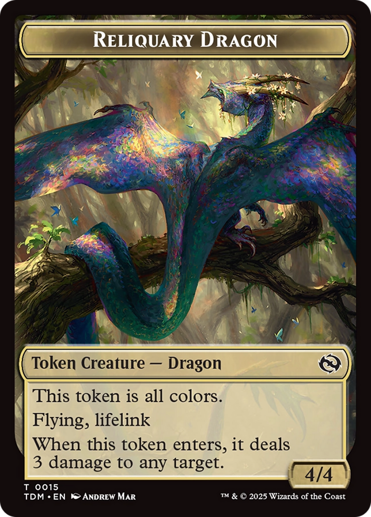 Reliquary Dragon // Dragon (0011) Double-Sided Token [Tarkir: Dragonstorm Tokens] | Good Games North