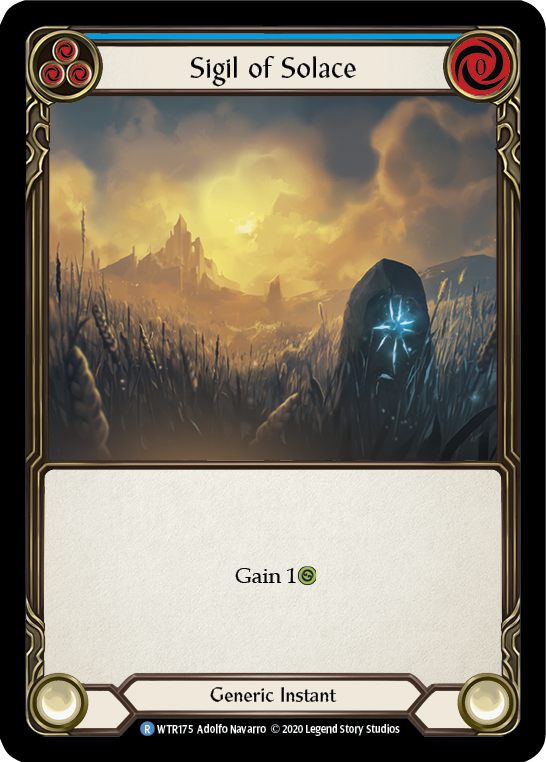 Sigil of Solace (Blue) [U-WTR175] (Welcome to Rathe Unlimited)  Unlimited Rainbow Foil | Good Games North