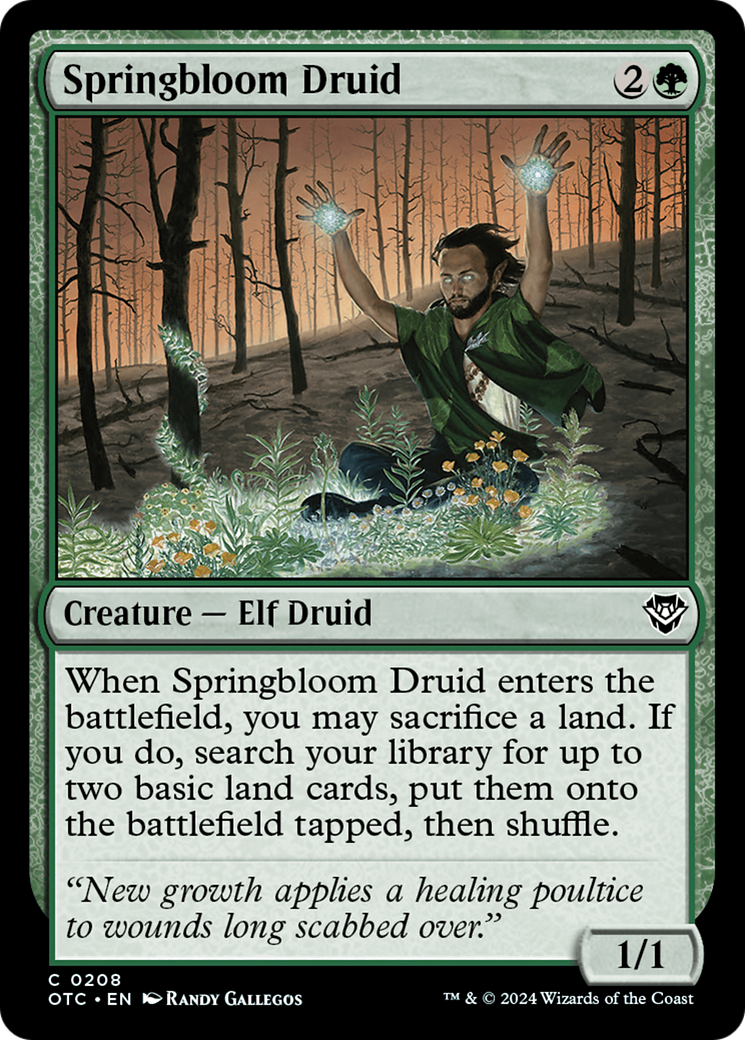 Springbloom Druid [Outlaws of Thunder Junction Commander] | Good Games North